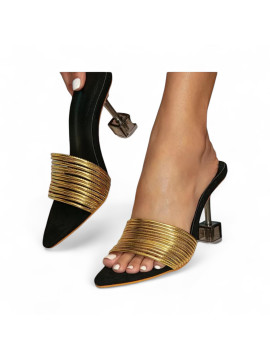 Chaussures talons pointure40 doré,noir