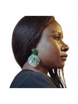 Boucles d’oreilles forme feuilles