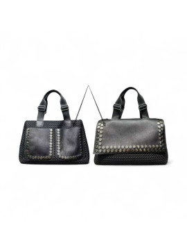 Sac à main noir bandoulière en maille