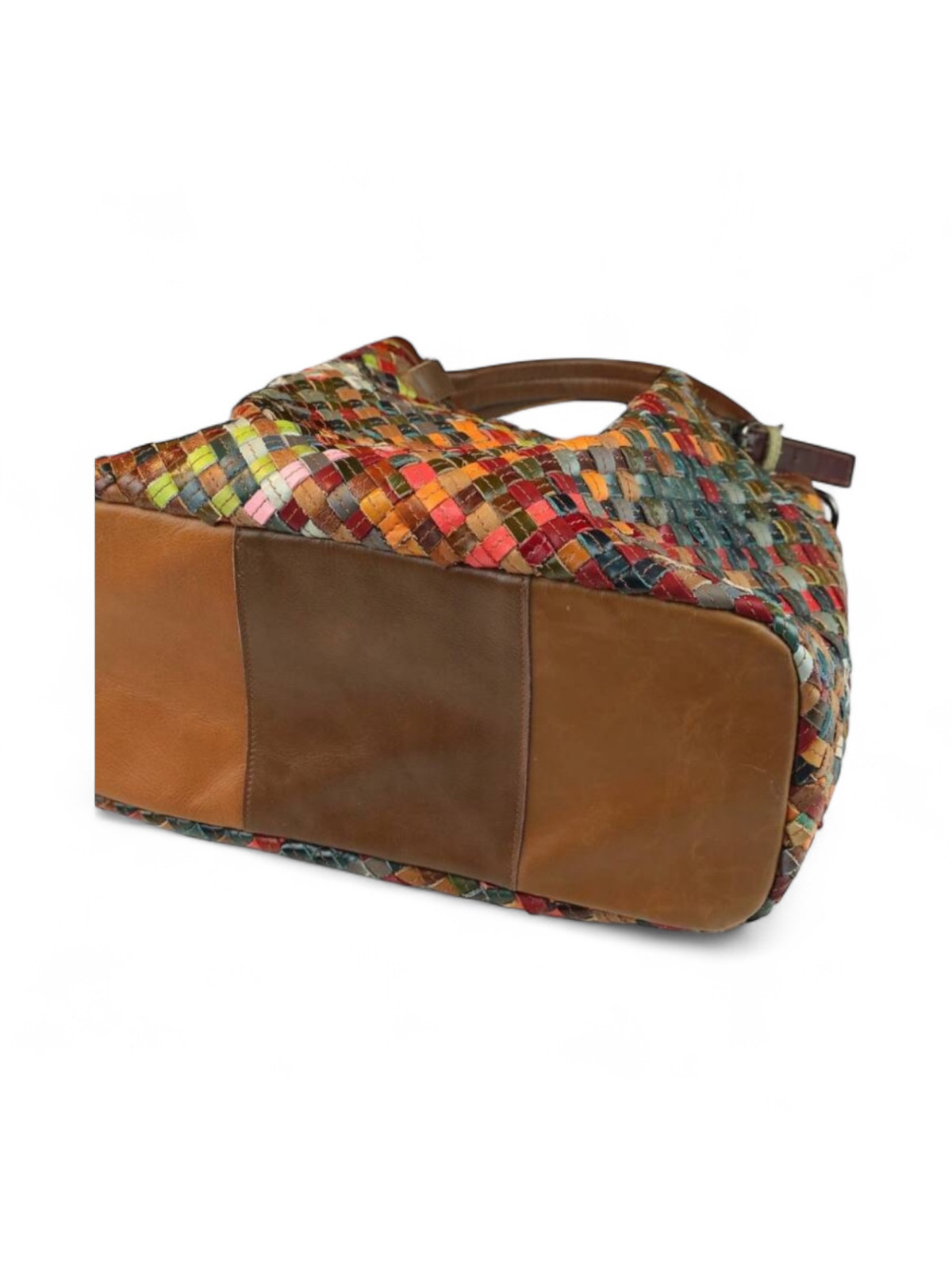 Sac à main multicolores tressé