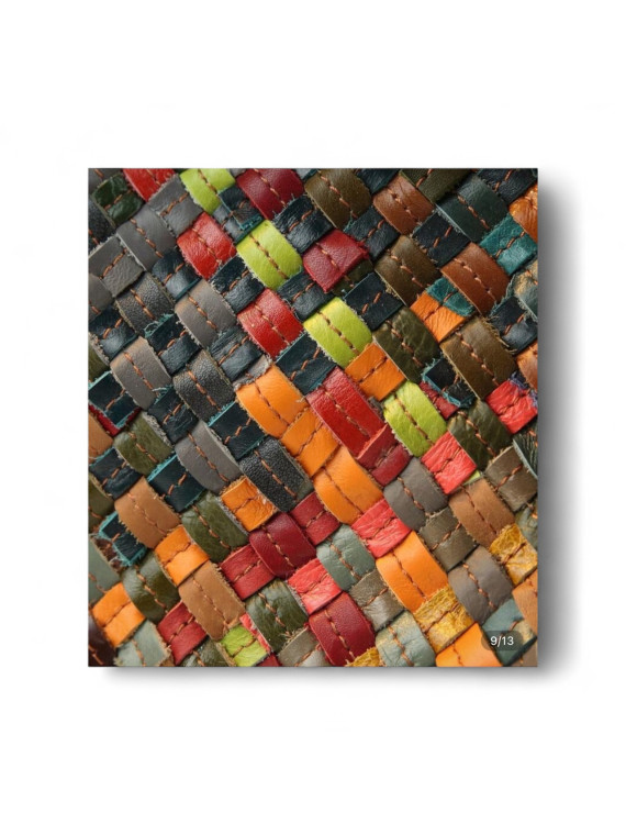 Sac à main multicolores tressé