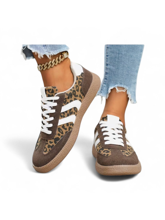 Basket p36 imprimer léopard marron