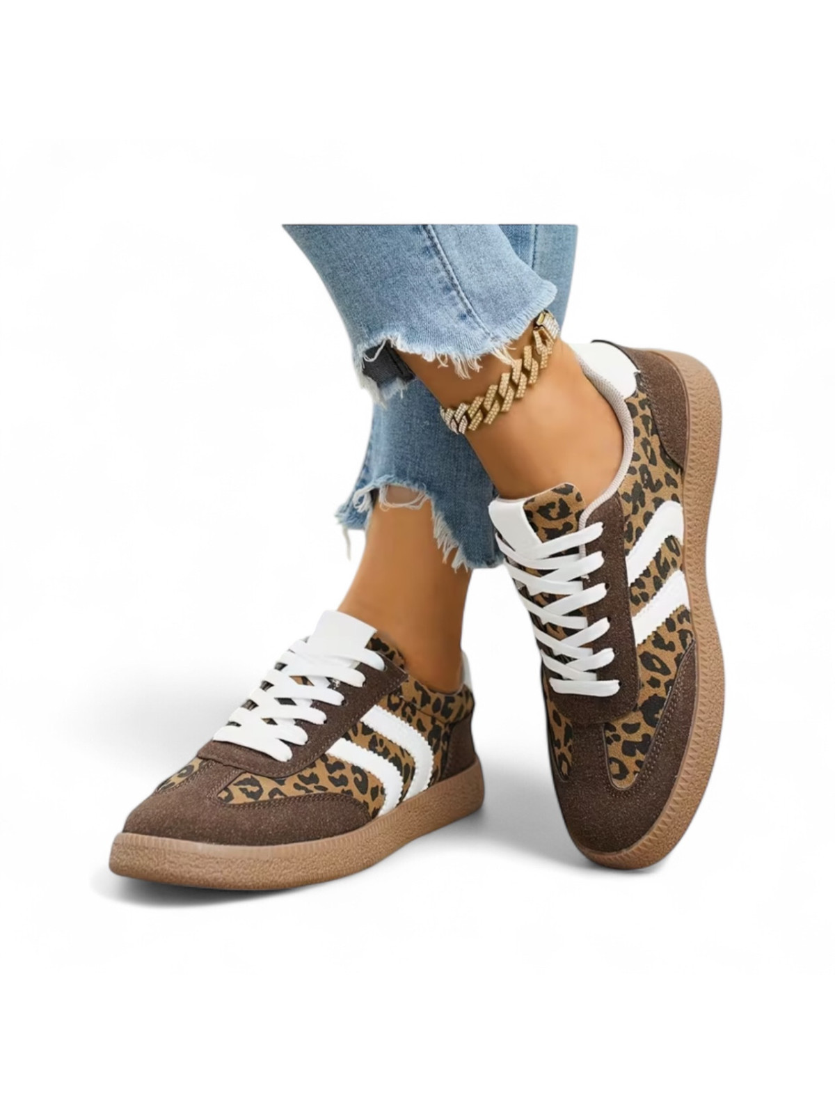 Basket p36 imprimer léopard marron