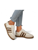 Basket p37 imprimer léopard style adidass blanc marron
