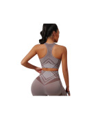 Ensemble leggings sport fitnesss marrons