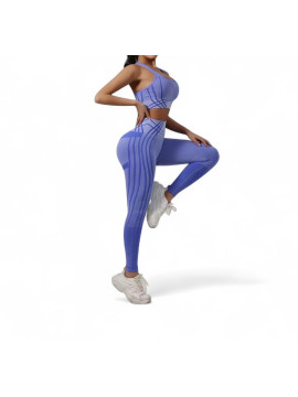 Ensemble leggings sport fitnesss violet