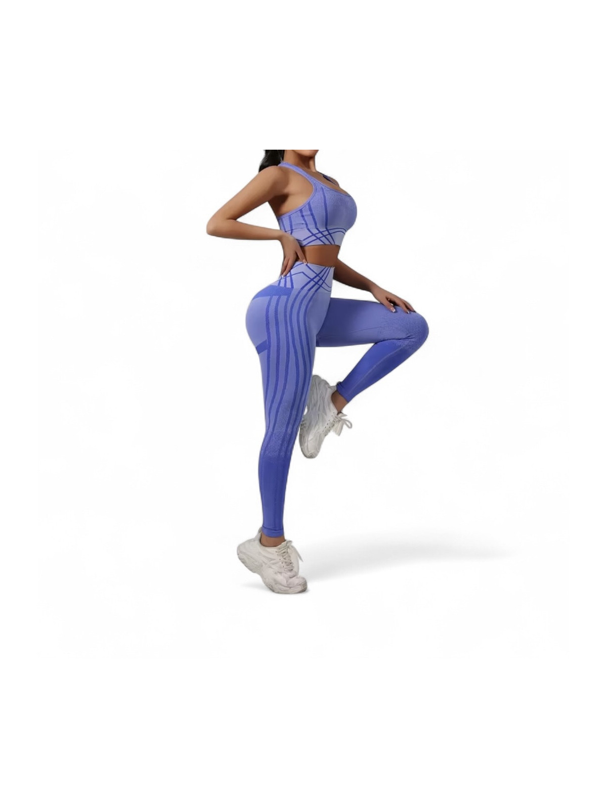 Ensemble leggings sport fitnesss violet