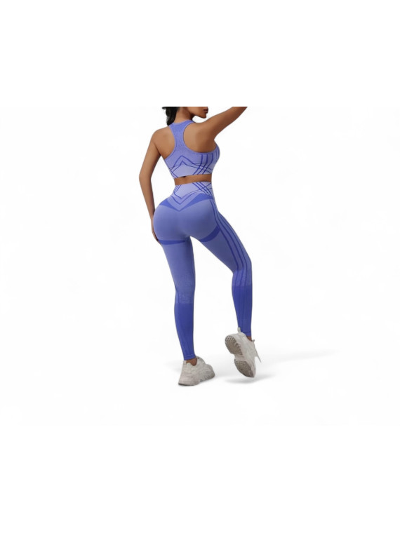 Ensemble leggings sport fitnesss violet