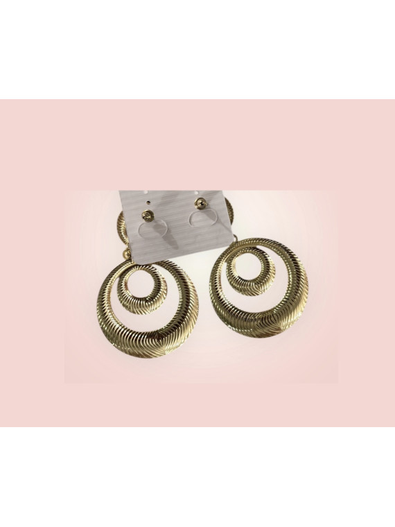 Boucles élégante doré forme coquillages ronds