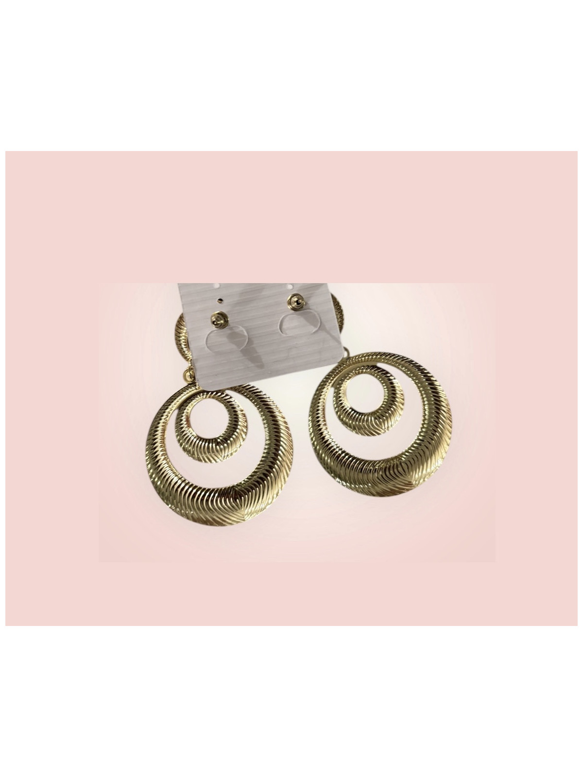 Boucles élégante doré forme coquillages ronds