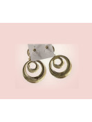 Boucles élégante doré forme coquillages ronds