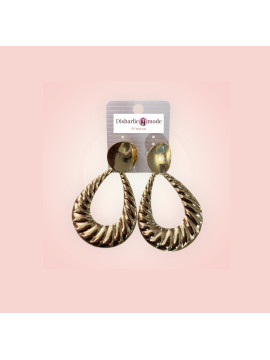 Boucles élégante doré forme coquillages de mer