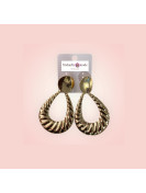 Boucles élégante doré forme coquillages de mer