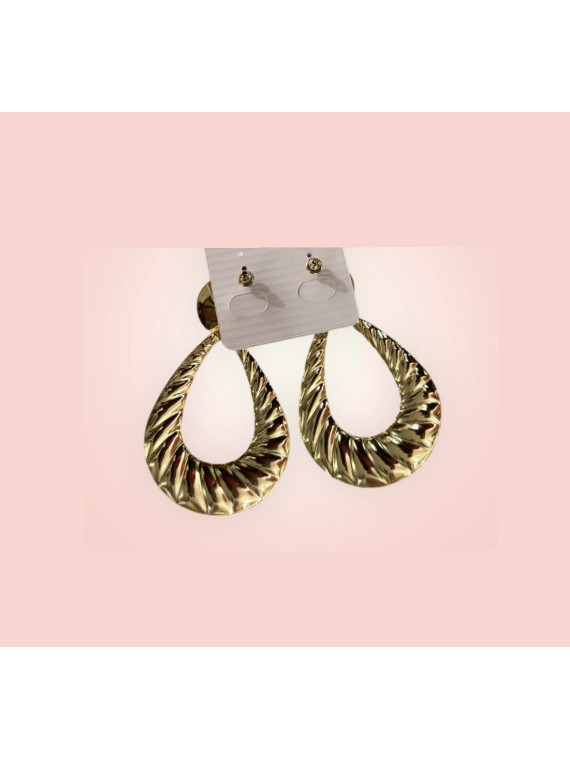 Boucles élégante doré forme coquillages de mer