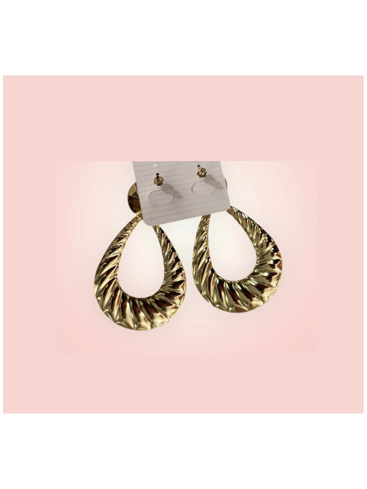 Boucles élégante doré forme coquillages de mer