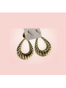 Boucles élégante doré forme coquillages de mer