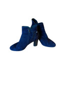 Bottes P36 en velours bleu nuit