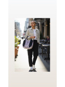 Sac four tout à motifs écriture chinois couleur noir et blanc