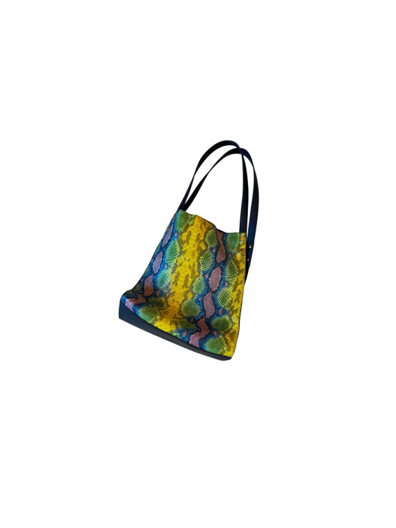 Sac four tout à motifs croco multicolores