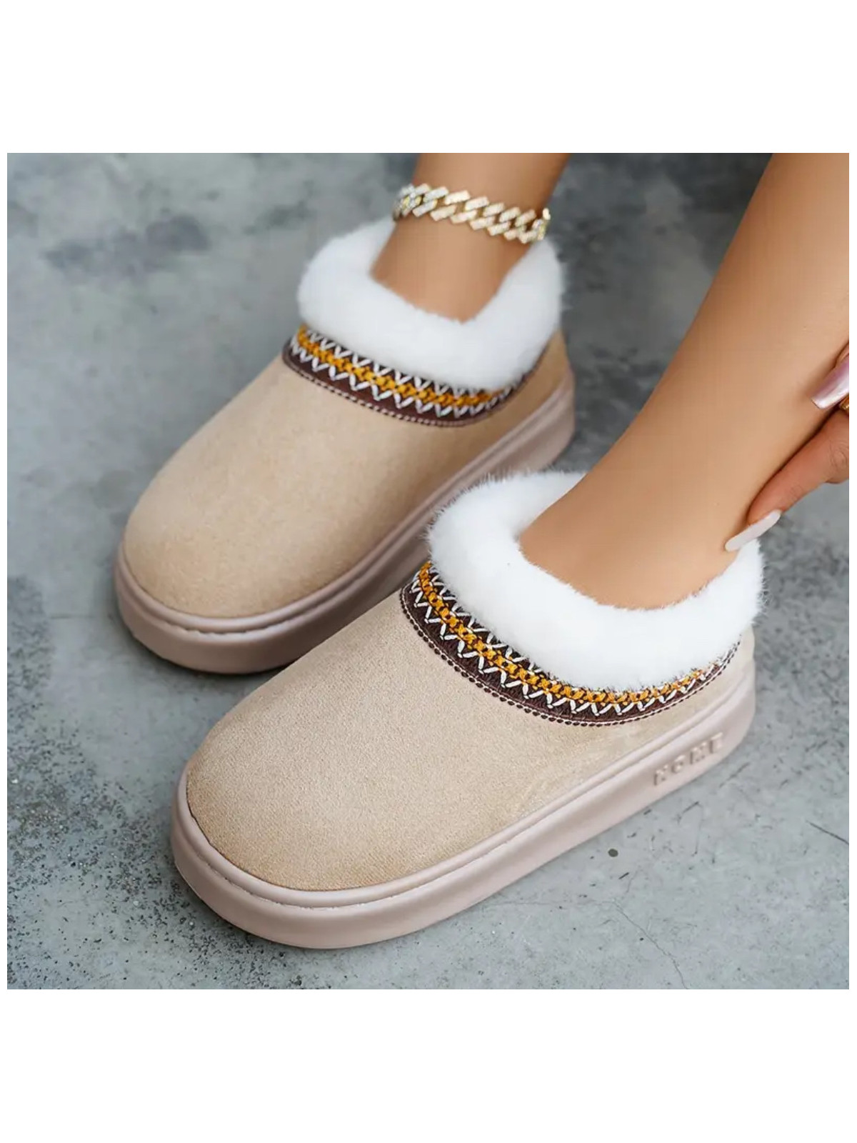 Chaussures chaudes d’hiver  p36 couleur kaki