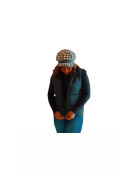 Gilet matelassé sans manches à capuche couleur noir