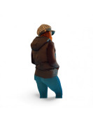 Gilet matelassé sans manches à capuche couleur noir