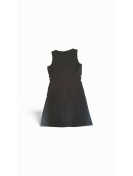 Robe noir moulante train blanc de côté