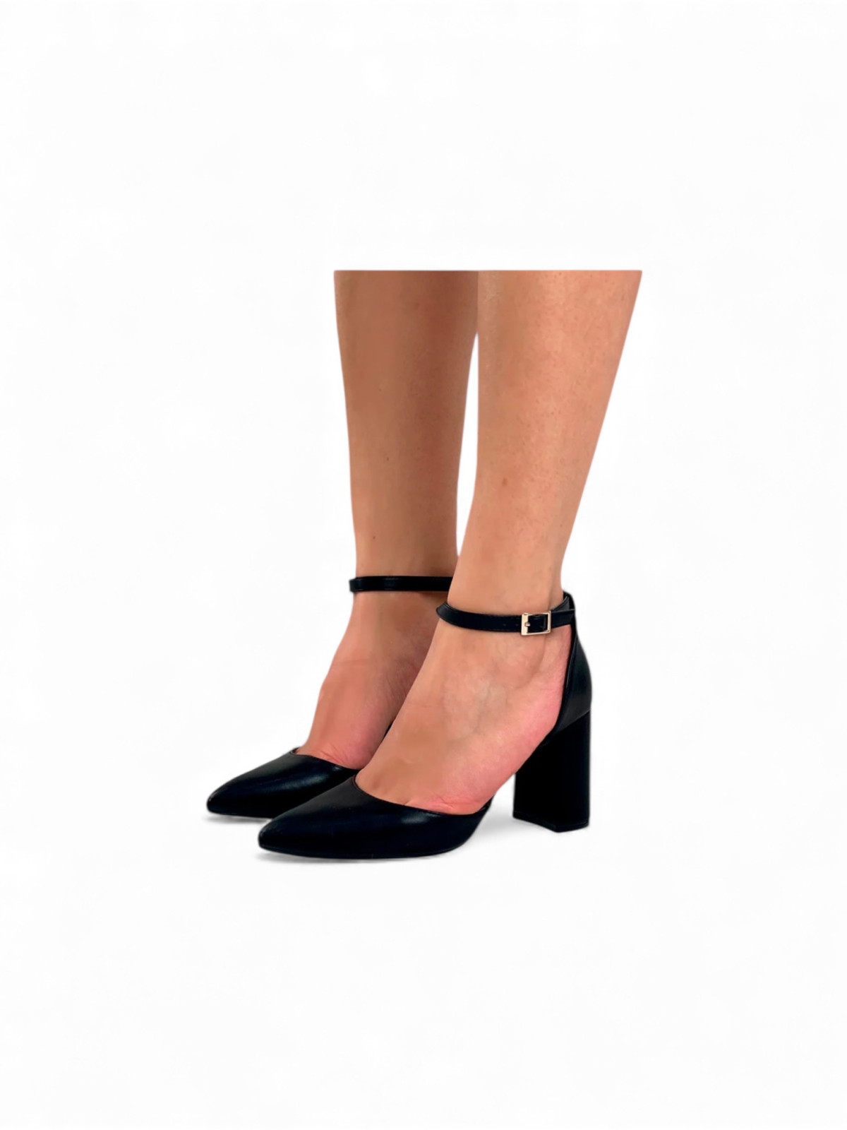 Escarpins noir P37 à bout pointu épais