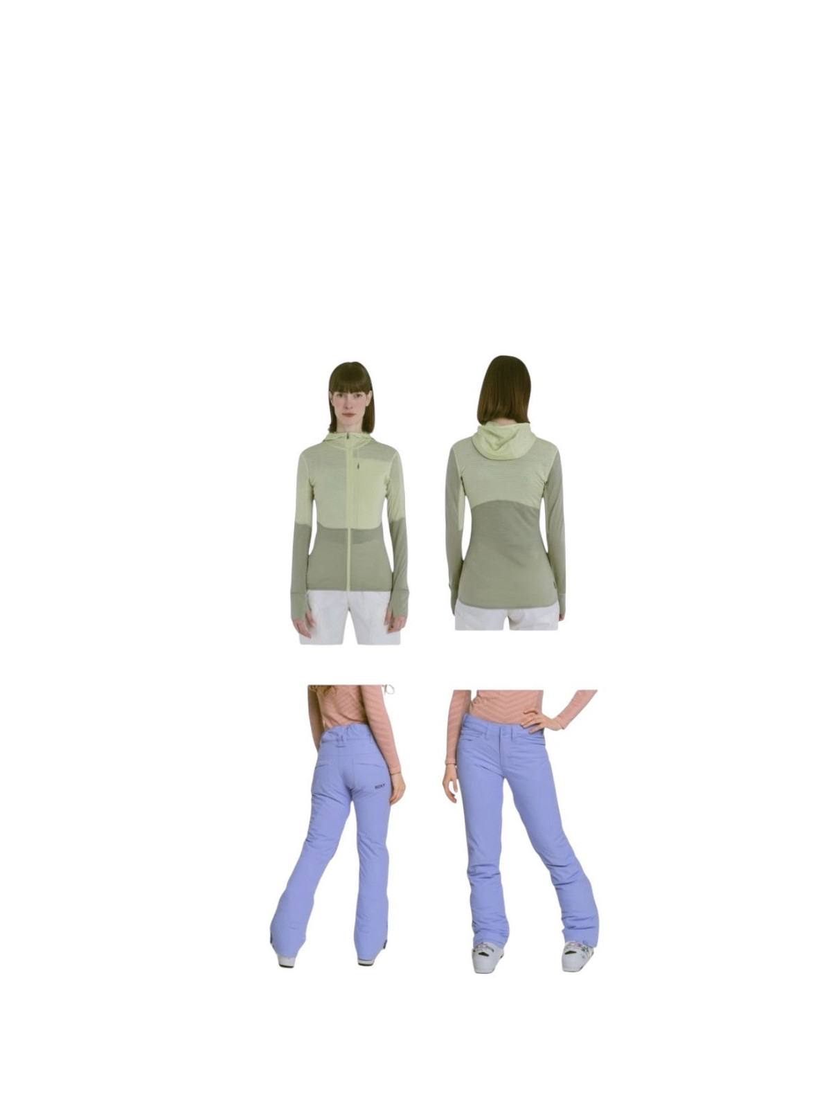 Ensemble tenue ski couleur violet,vert