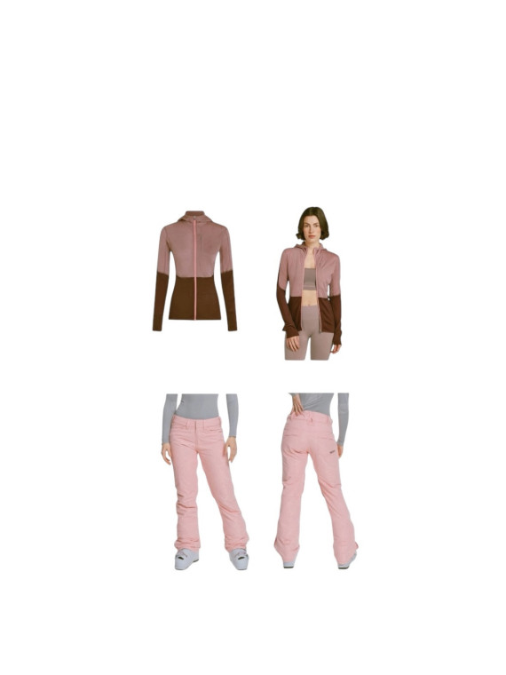 Ensemble tenue ski couleur  rose ,rouge bordeaux