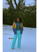 Ensemble tenue ski couleur vert,marron