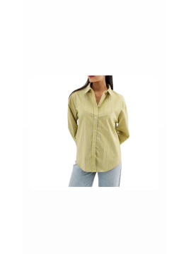 Chemise vert à rayures gris