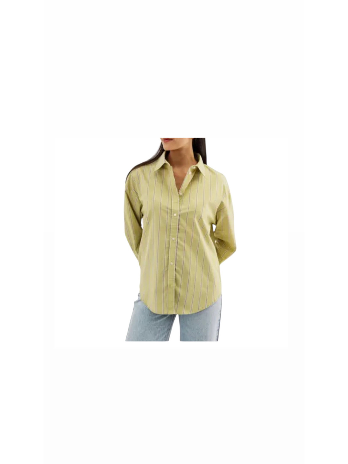 Chemise vert à rayures gris