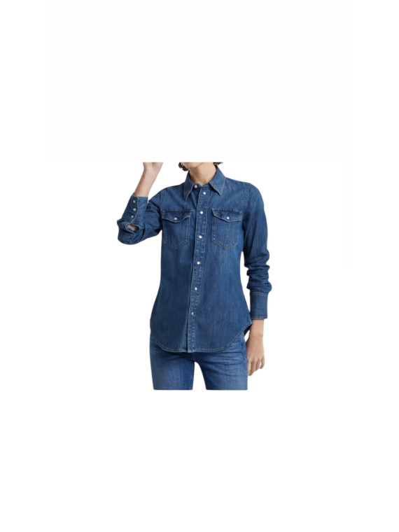 Chemise jeans bleu marine