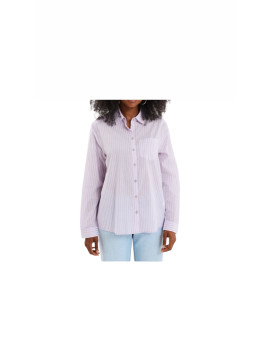 Chemise violet à rayures blanc