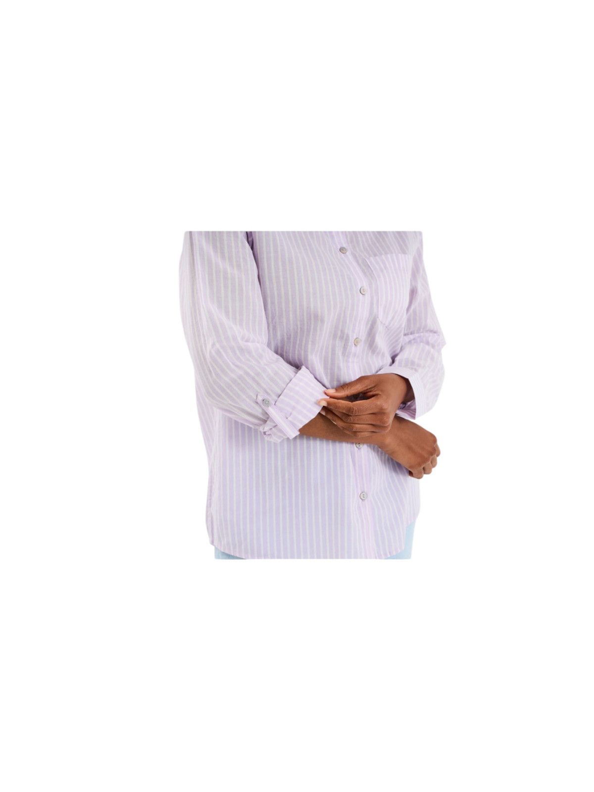 Chemise violet à rayures blanc