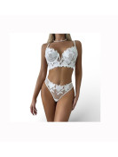Lingerie ensemble 2 pièces push up en dentelle couleur  blanc