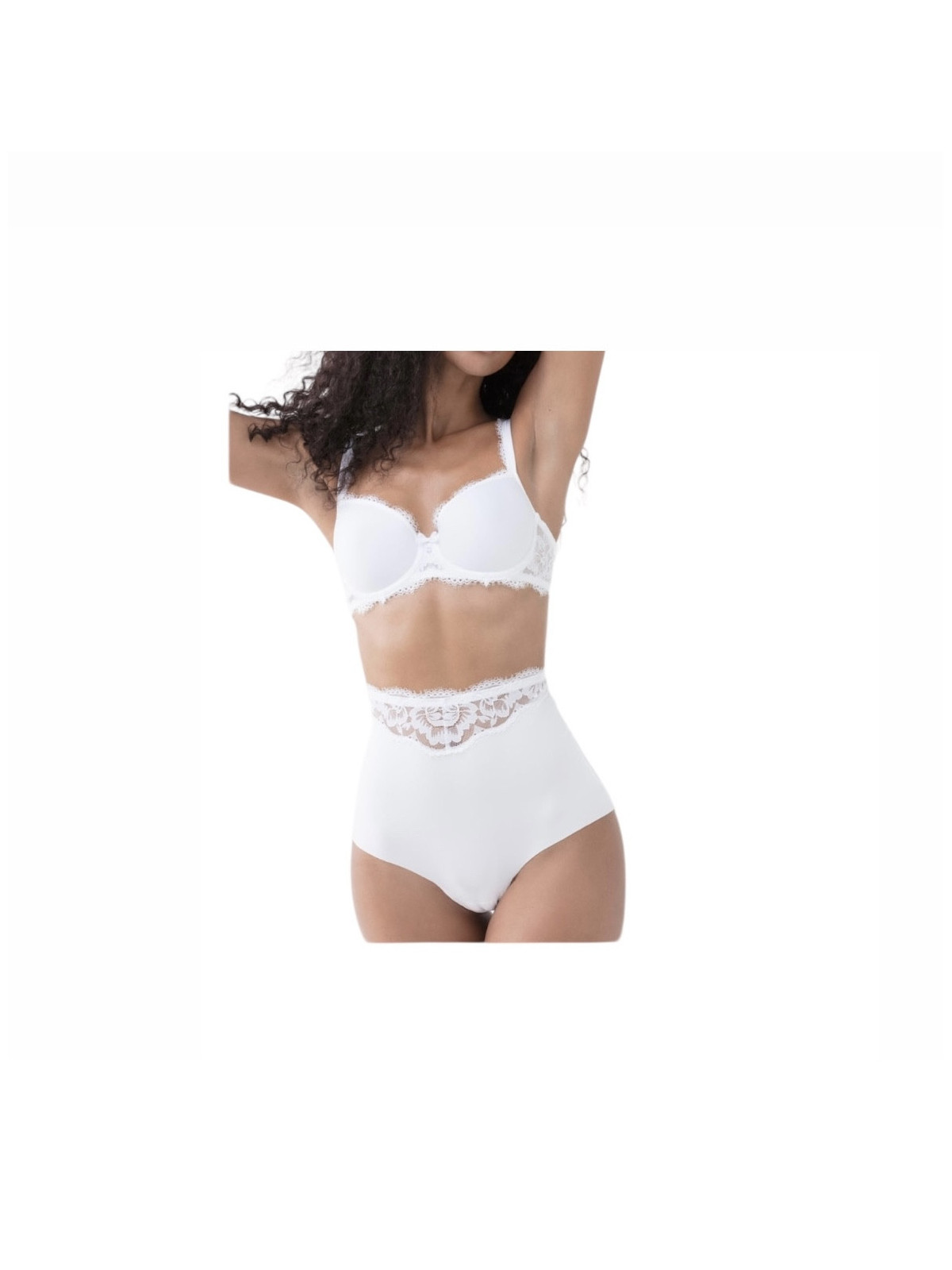 Lingerie ensemble 2 pièces push up en dentelle couleur  blanc