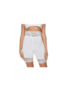 Culotte style legging court en dentelle couleur blanc