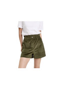 Short en velour couleur vert