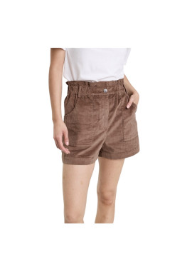 Short en velour couleur marron foncé