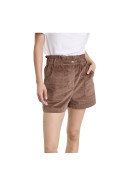 Short en velour couleur marron foncé