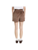 Short en velour couleur marron foncé