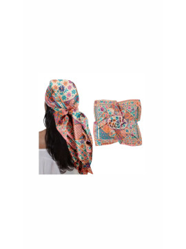 Foulard vintage motifs fleurs