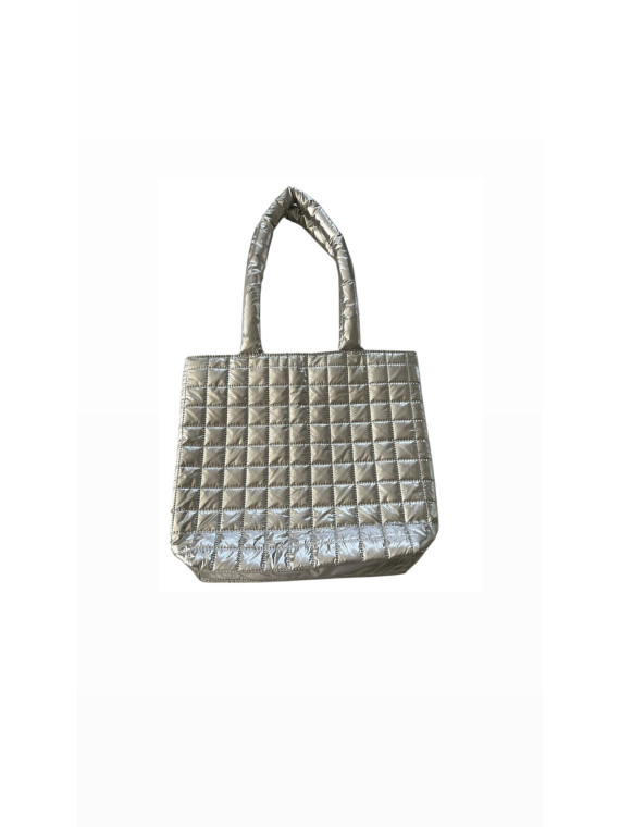 Sac fourre-tout matelassé couleur gris
