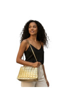 Sac fourre-tout matelassé couleur doré