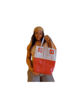 Sac fourre-tout en cuir motifs croco