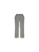 Ensemble de pantalon pour femme printemps-été : gilet fin rayé élégant et tendance avec bordure en dentelle