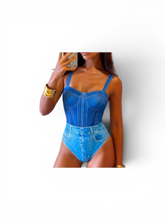 Maillot de bain une pièce Style jeans