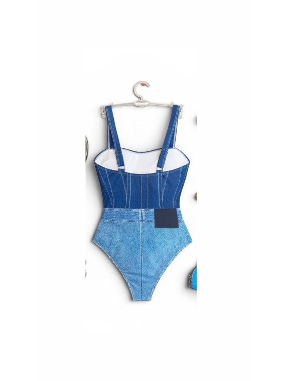 Maillot de bain une pièce Style jeans